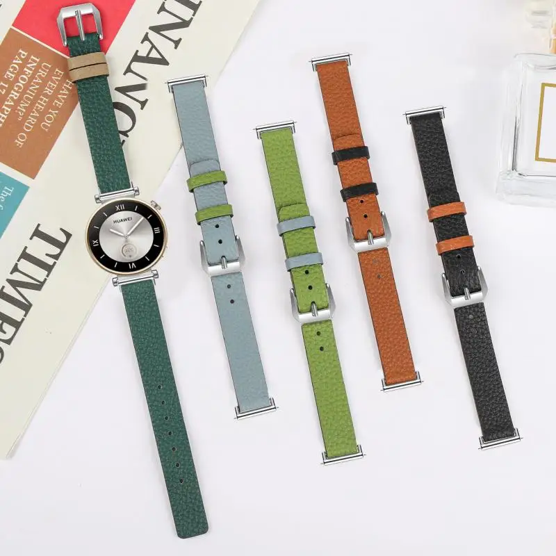 Premium 18mm Genuine Leather Watch Strap - Elegant Replacement Band