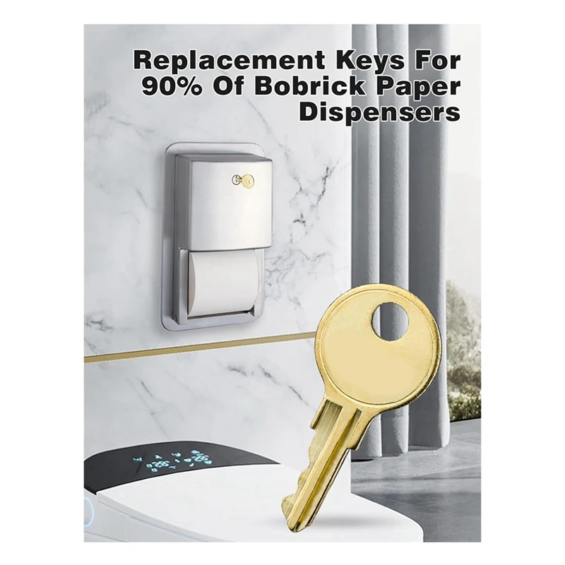 10 Pack CAT74 Toilet Paper Towel Dispenser Keys For Bobrick GAMCO B-263 SOOV CAT 74 Dispenser 3