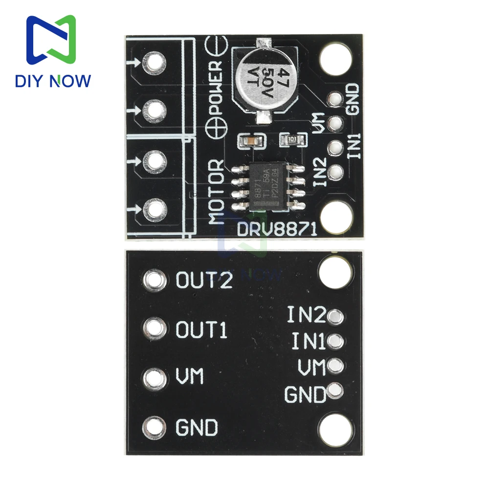 5/1Pcs DRV8871 DC 6.5-45V H-Bridge Motor Driver Module 3.6A Brushed DC Motor Control PWM 10A Sinking Source for DIY Robot 4