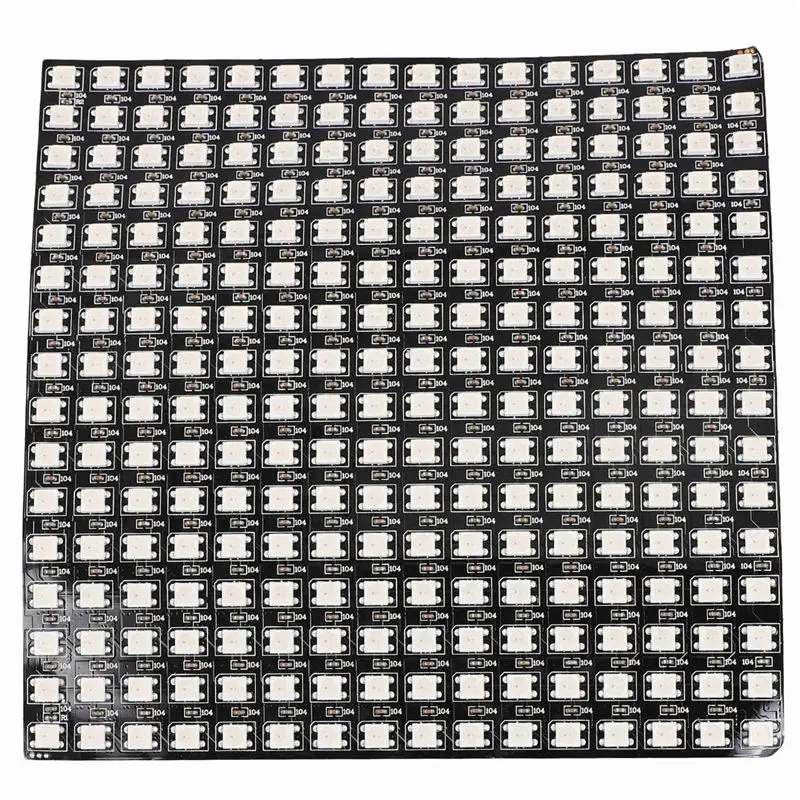 DL-WS2812 RGB LED 매트릭스 패널 개별적으로 주소 지정이 가능하며 비디오 디스플레이용으로 유연하게 사용 가능, DC5V(16X16)
