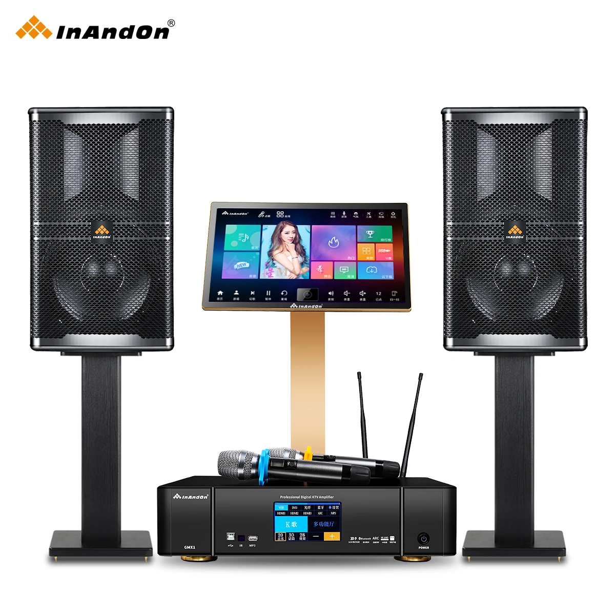 

Karaoke Player Machine 6T InAndOn Touch Screen Karaoke System Professional Speaker Amplifier Wireless Microphone Karaoke Set