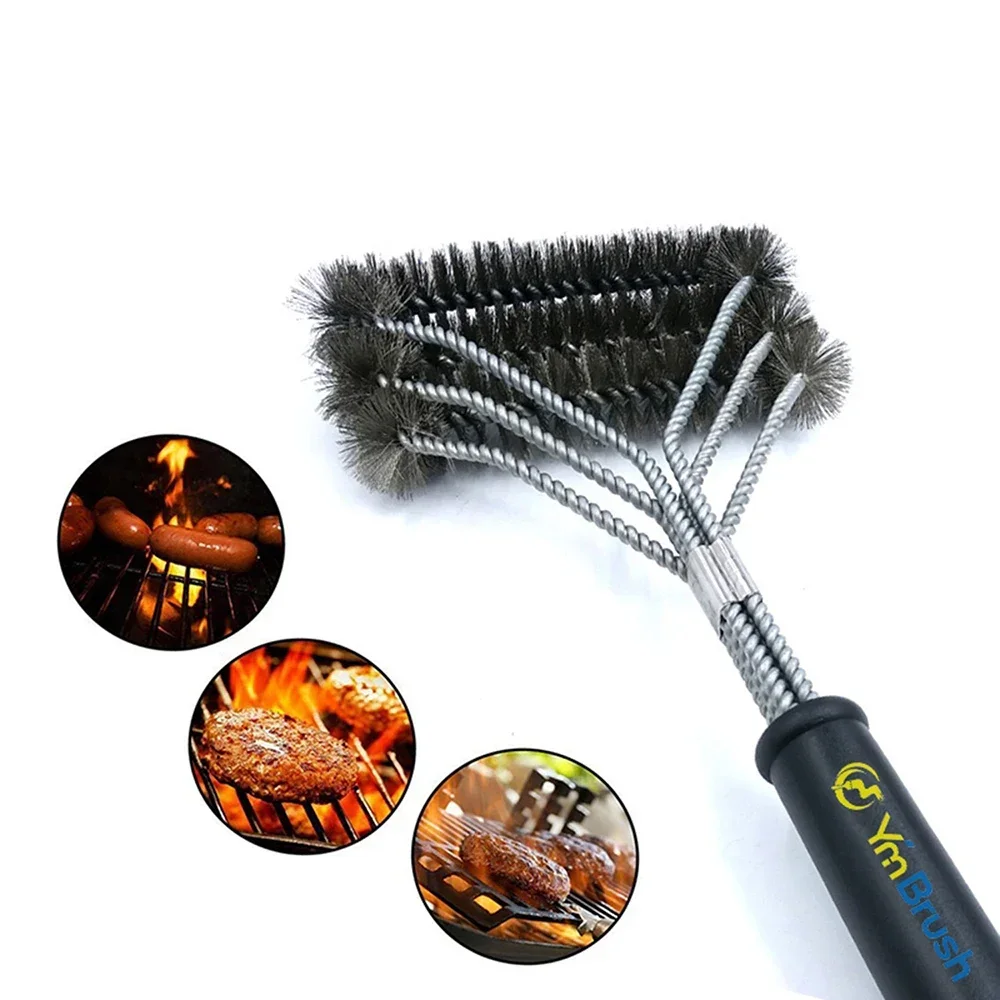 Stainless Steel Wire Cleaning Brush Barbecue Grill Cleaning Brush Non-stick BBQ Kitchen Tools BBQ Accessories