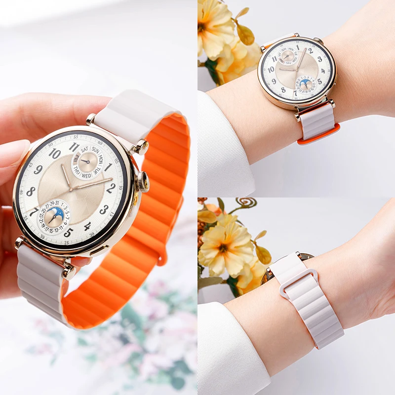 18mm Magnetic Silicone Sport Bracelet Loop Strap