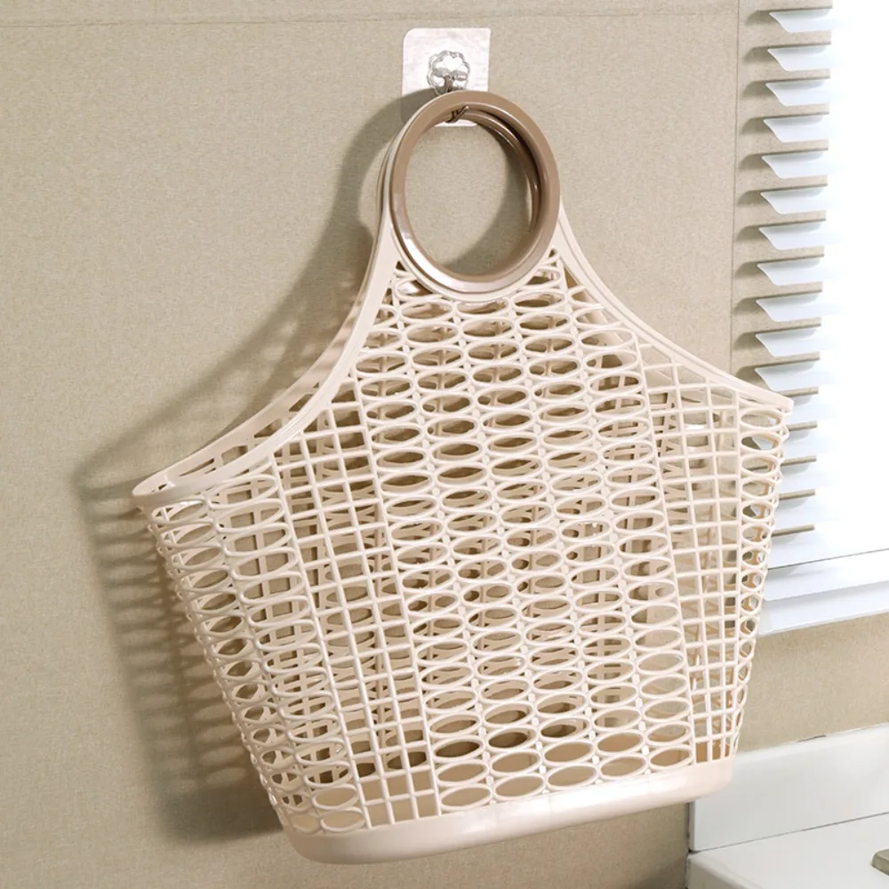 Portable Drainable Shower Basket Multifunctional Hollow Out Bath Basket Large Capacity Washing