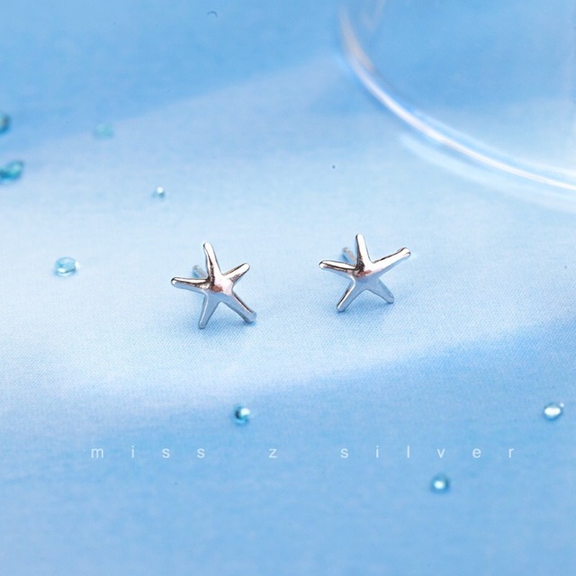 Minimalism Mini S925 Silver Earrings Gold Plated Stud Earring Star Moon Korea Women Earrings 2022 Cute Trend For Teens
