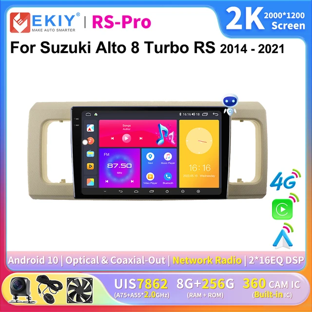 EKIY 2K Screen Android Car Radio 2Din DVD For Suzuki Alto 8 Turbo RS  2014-2021 Carplay Stereo Autoradio GPS Navigation Head Unit - AliExpress