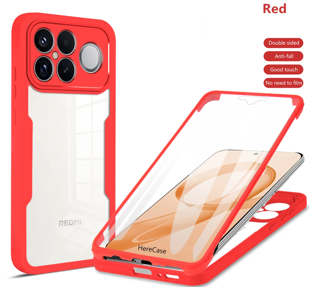 360° Full Coverage Transparent Screen Protector Case - Shockproof Phone Cover