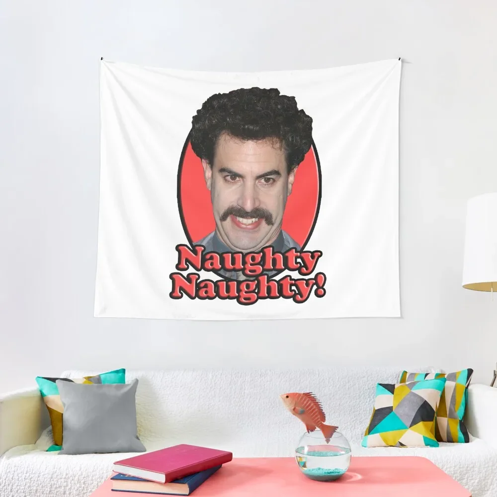 Borat, Naughty Naughty Tapestry Mushroom Decor Arazzo Per La Casa