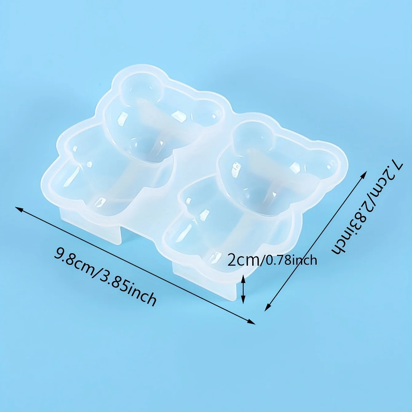 1pc/3pcs/5pcs bear shaped molds, used for making cartoon molds with two mini three-dimensional bears