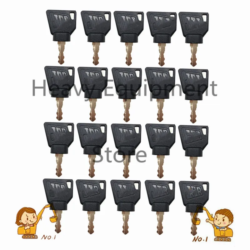 20pcs Key For JCB Heavy Equipment Ignition Key 701/45501 331/26790 333/Y1374 heavy equipment ignition key