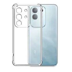 Shockproof Clear Soft Silicone Phone Case with Protective Bumper for Vivo Y27 4G (FSKS)