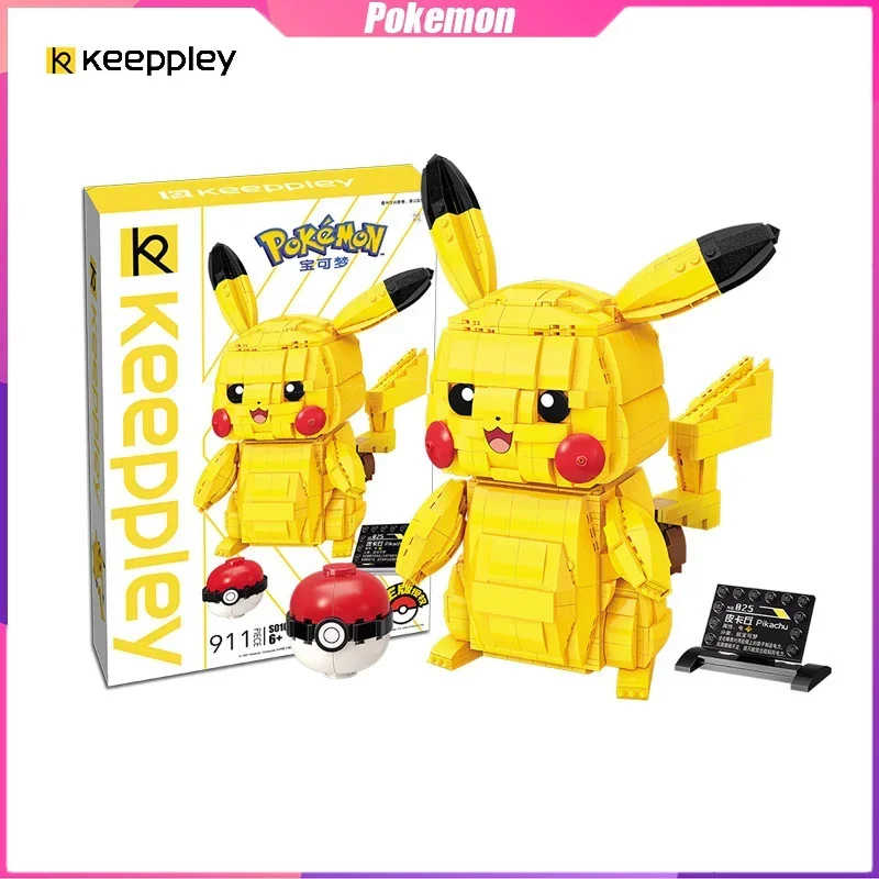 

Keeppley Pokemon Building Block Big Size Pikachu Adventure Decoration Puzzle Assembling Model Toy Birthday Gift for Boy and Girl