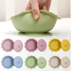 4/5/6 PCS Baby Bibs Cartoon Sucker Bowl Plate Cup Spoon Fork utensilios Sets BPA Free Children's tableware Dishes baby stuff 5