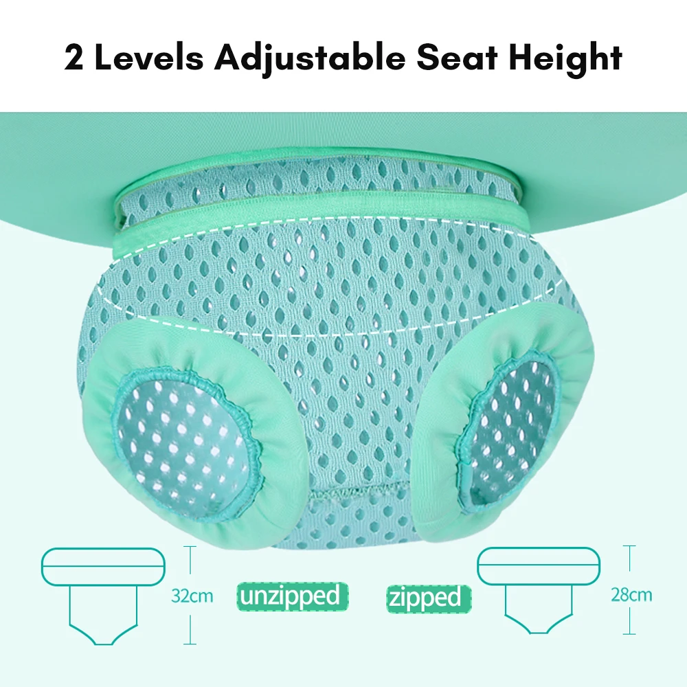 Mambobaby B504 Non-Inflatable Baby Pool Seat Float Summer Swimming Ring with Safety Seat for 4-24 Months Baby