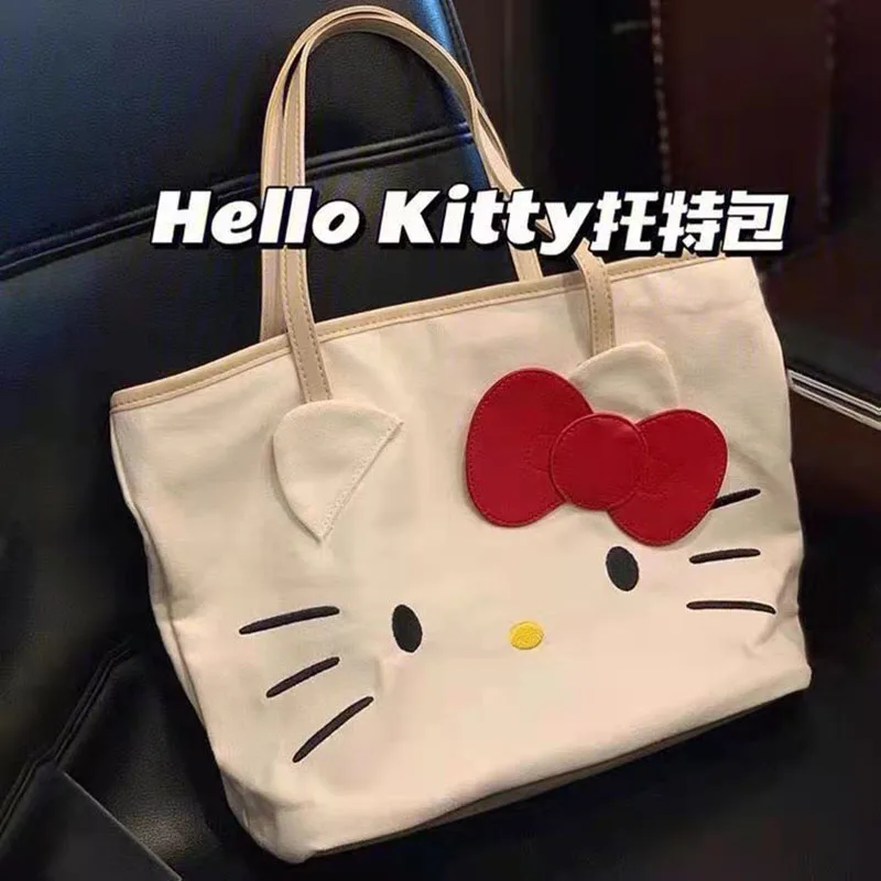 New Hello Kitty Purses and Handbags Authentic Portable Shoulder High  Capacity Shopping Bag Mommy Bag Sanrio Luxury Designer Bag - AliExpress