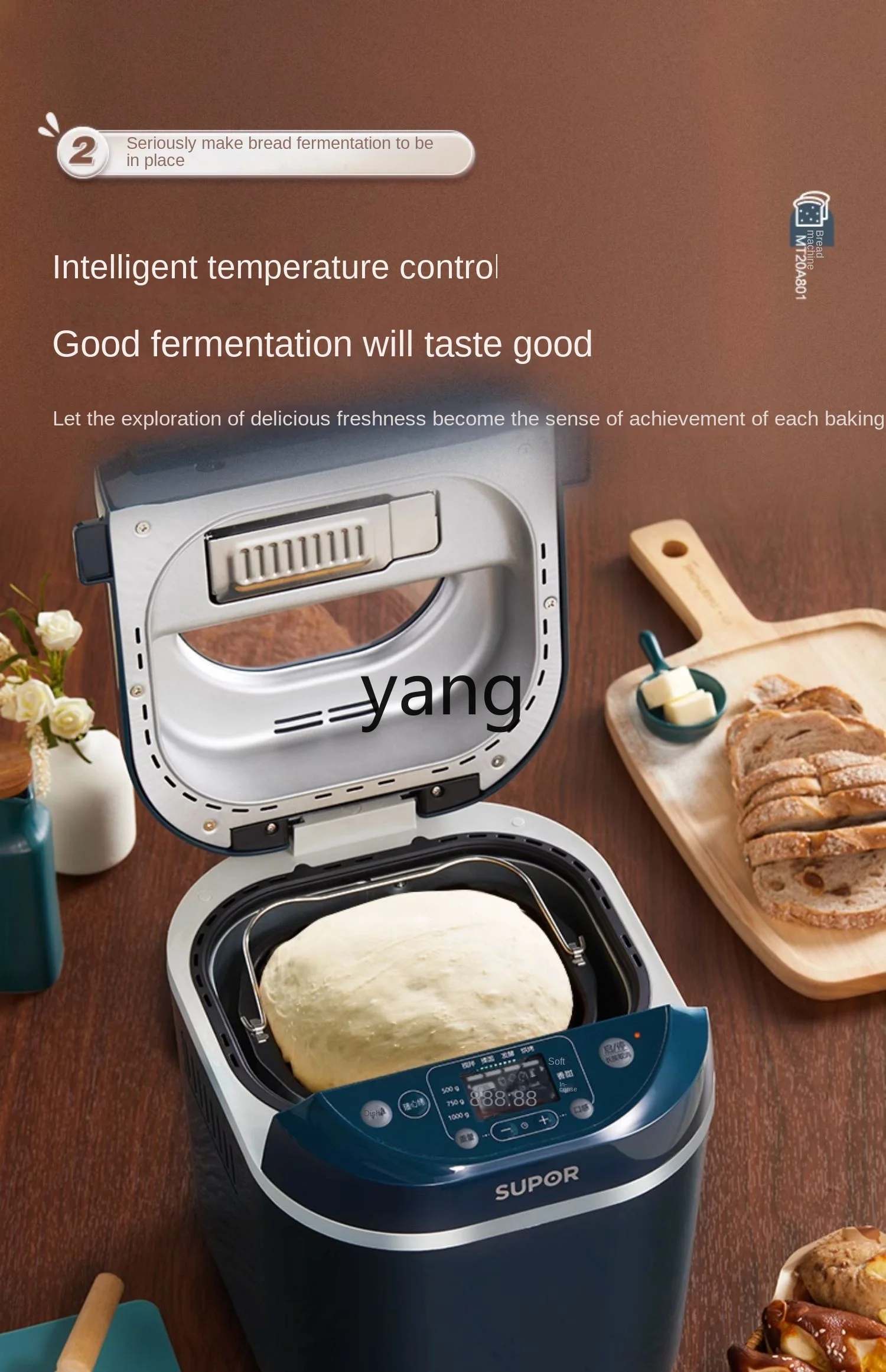 L'm'm Household Automatic Small Kneading Dough and Toast Multi-Functional Steamed Bread Fermentation Breakfast Machine