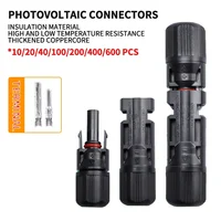 Kit de connecteurs de panneaux solaires 600/400/200/100/10 pièces, prise PV 1000V DC 30A, pour câble MC photovoltaïque 2.5/4/6 mm2 3