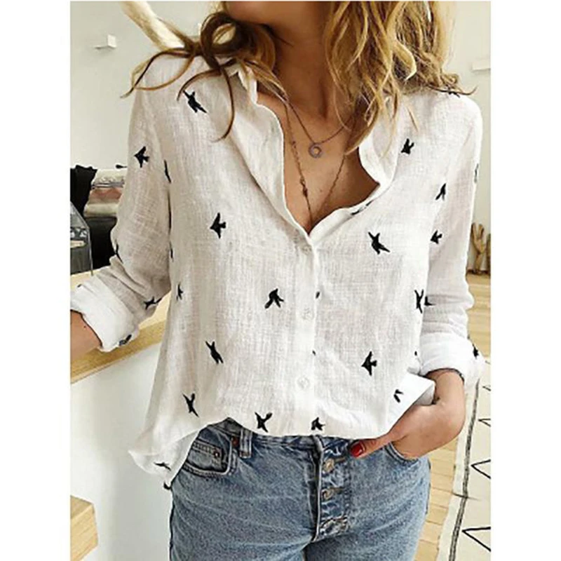 Leisure White Yellow Shirts Button Lapel Cardigan Top Lady Loose Long Sleeve Oversized Shirt Womens Blouses Casual Tunic Blusas 6