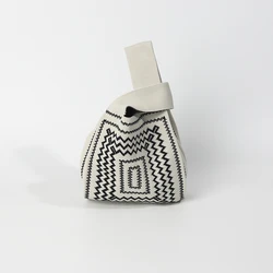 Elegant Knitted Handbag - Eco - Friendly, Durable, and Versatile (WHITE)