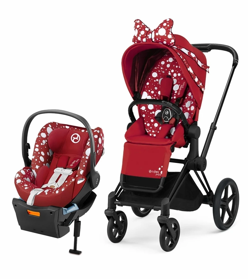 Cybex Priam 3 + Cloud Q Pacchetto Sistema Di Viaggio-Sottoveste Rosso Di Jeremen Scott