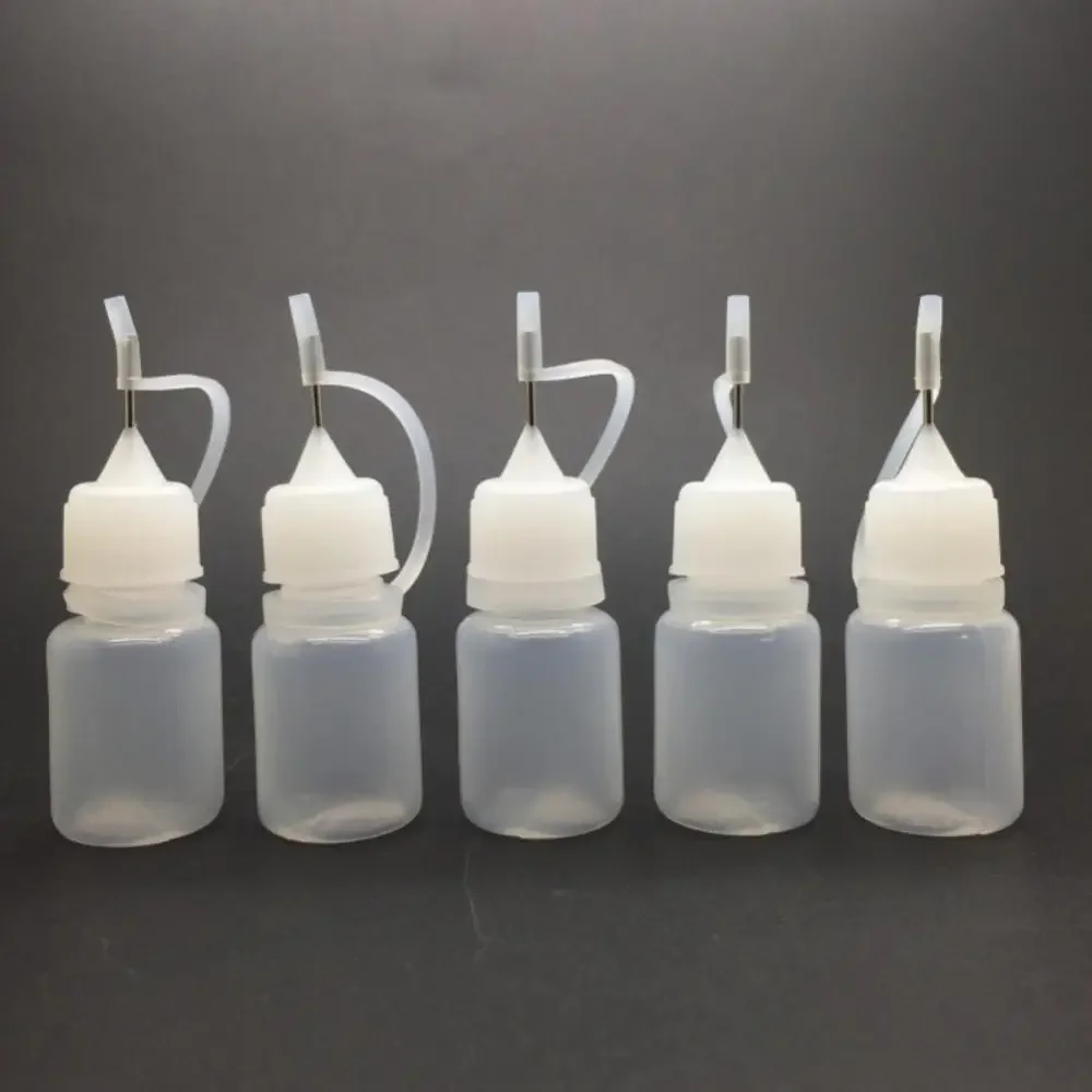 5ml 10ml 20ml 50ml PE Plastic Squeezable Tip Applicator Bottle Refillable Dropper With Needle Tip Caps For Glue 5pcs Refillable Bottles Glue Applicator Bottle Plastic Storage Bottle
