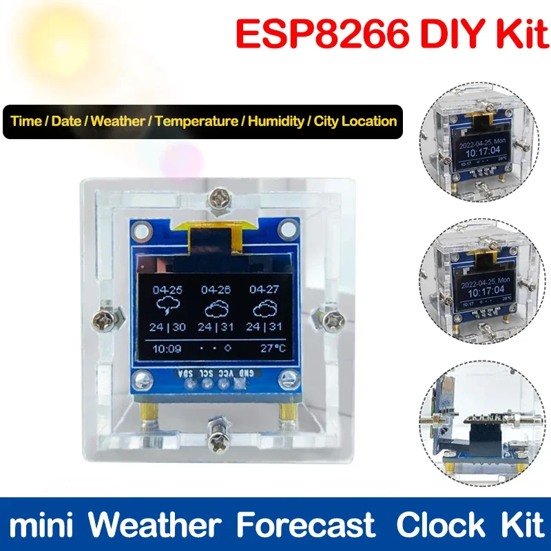 【Unbeatable SKU活动价s】 DC5V ESP8266 DIY electronic kit mini clock kit ...