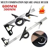 3 In 1 Square Angle Ruler Set Engineer Adjustable Combination Spirit Level Ruler Combination Protractor Measuring Tool Set 300mm 2
