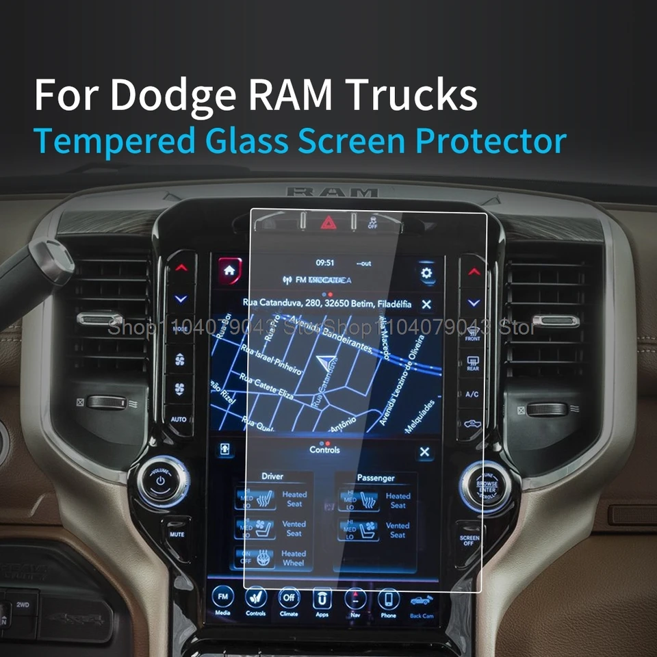 Per 2019 2020 2021 Dodge Ram 1500 2500 3500 12 pollici navigazione per auto Touch-Screen Display pellicola protettiva in vetro temperato  34