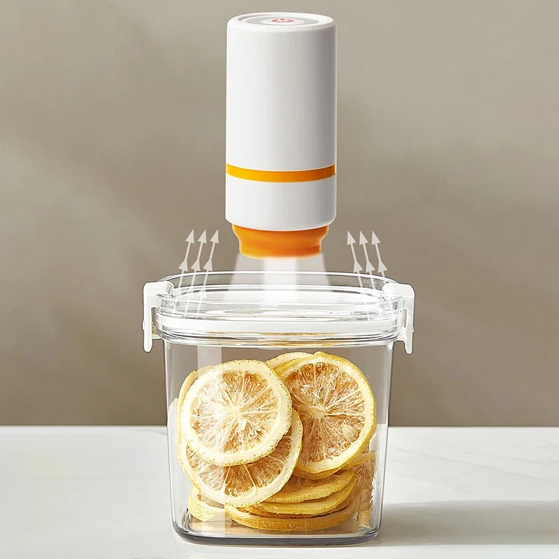 Vacuum Sealed Tank Electric Coffee Plastic Vacuum Container Kitchen Food Grains Candy Storage Box Fresh-keeping Tea Canister