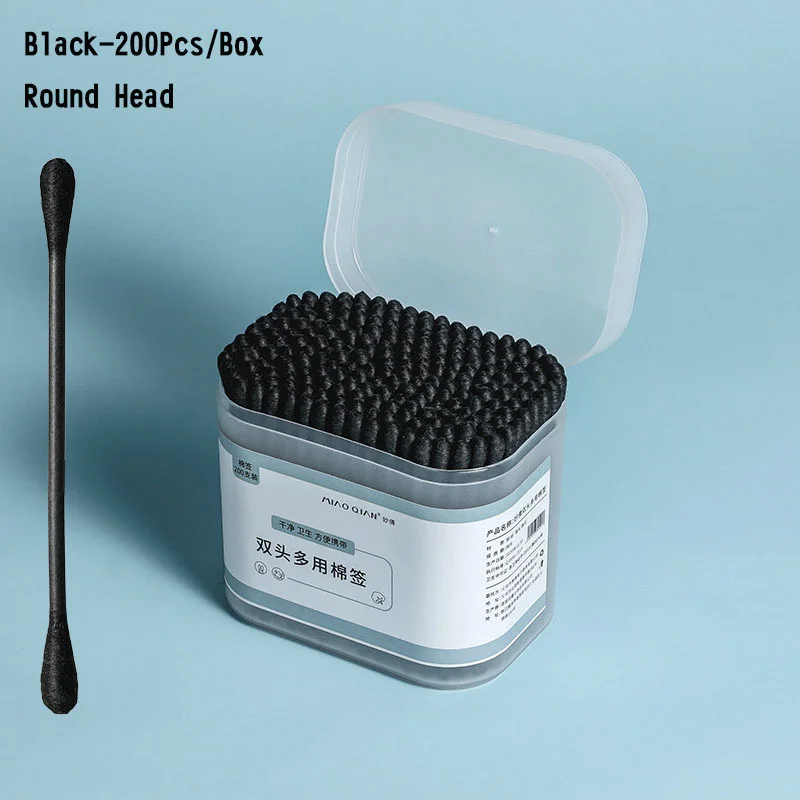 100/200/300pcs/Box Bamboo Baby Cotton Swab Wood Sticks Soft Cotton Buds Cleaning of Ears Tampons Cotonete Pampons Health Beauty