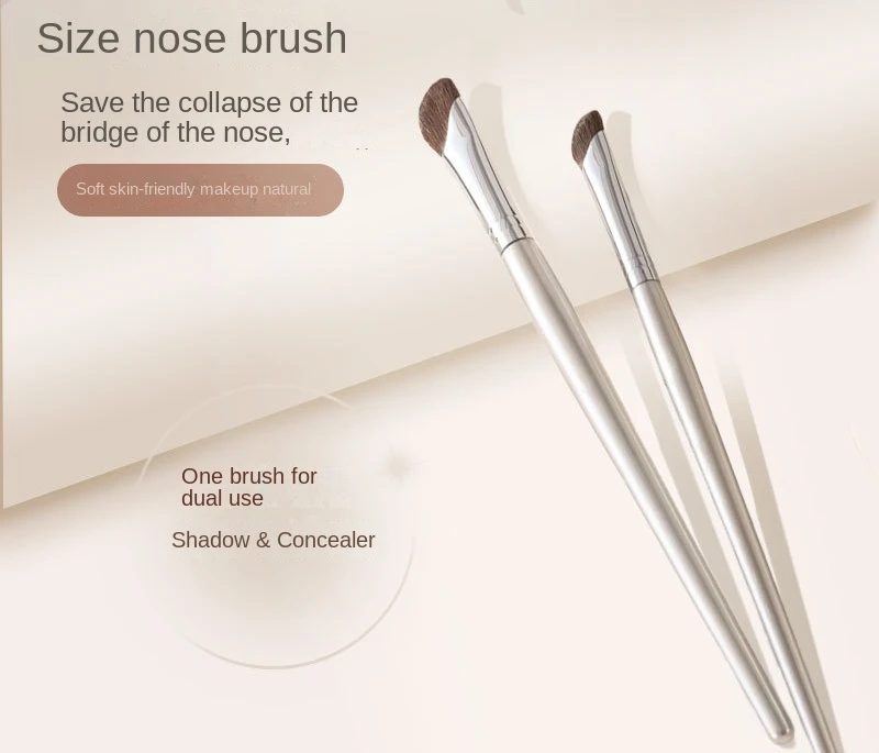 Description Picture 2 of itemNose Contour Brush Flat Nose Contour Brush Angled Contour Makeup Brush Natural Hair Angled Contour Shadow Smudge Makeup Brushes