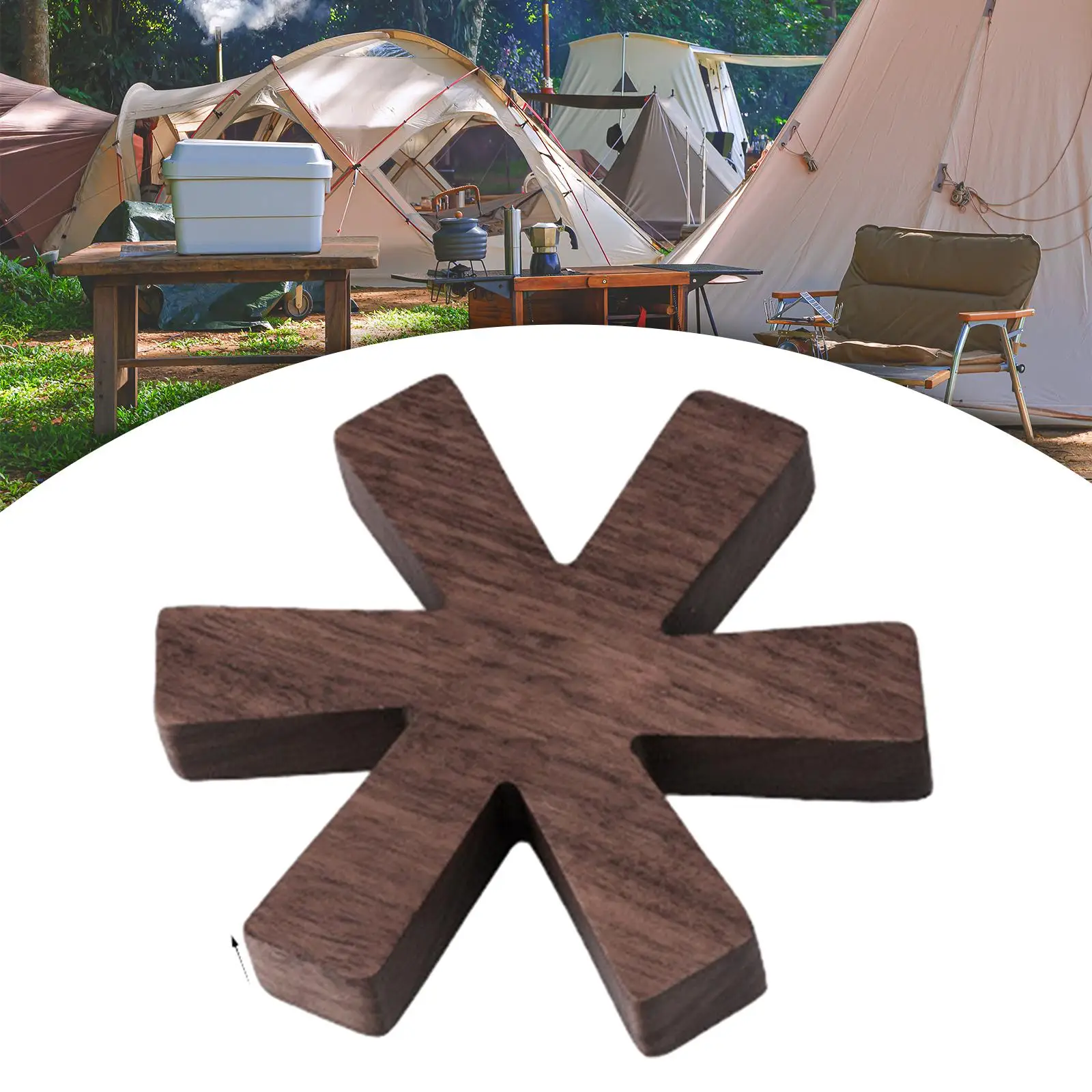 Wooden Durable Drink Mat for Living Room Outdoor Camping Desktop