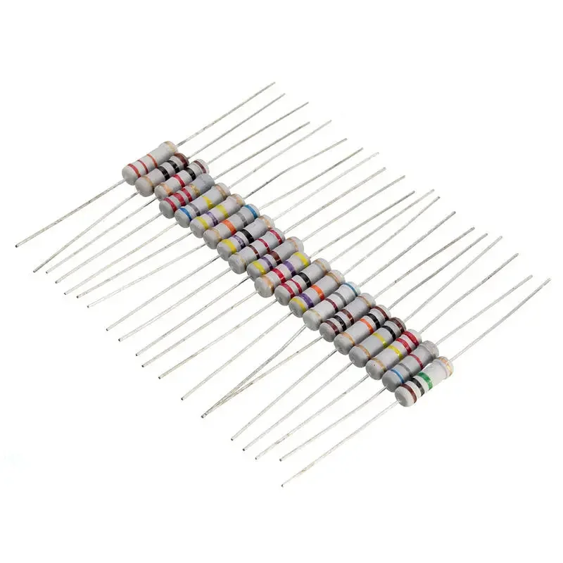 200pcs/lot 20Values *10Pcs Carbon film resistor Pack 1W 5% 10 ohm-1M ohm DIY Resistance Assortment Kit