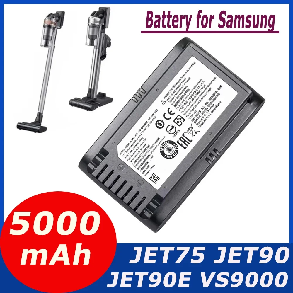Vacuum Cleaner Battery 4000mAh 21.6V VCA-SBT90 VCA-SBT90E DJ96-00221A for Samsung VS9000 Jet VS70 Jet90 Jet75 rechargeable battery vacuum cleaner battery