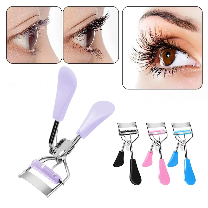 

Woman Eyelash Extension Curler With Comb Professional Makeup False Eyelash Tweezers Curling Clip Eye Lash Beauty Cosmetics Tools