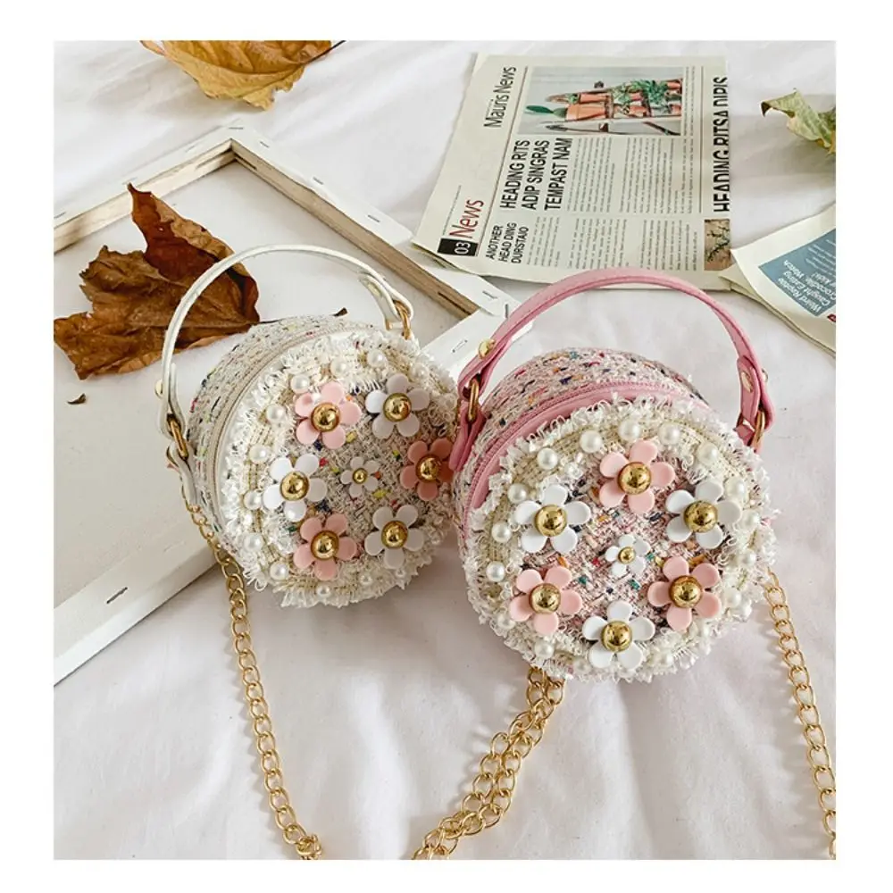 

Bowknot Mini Shoulder Bags Durable Pearl Handbags Small Satchel Little Girls