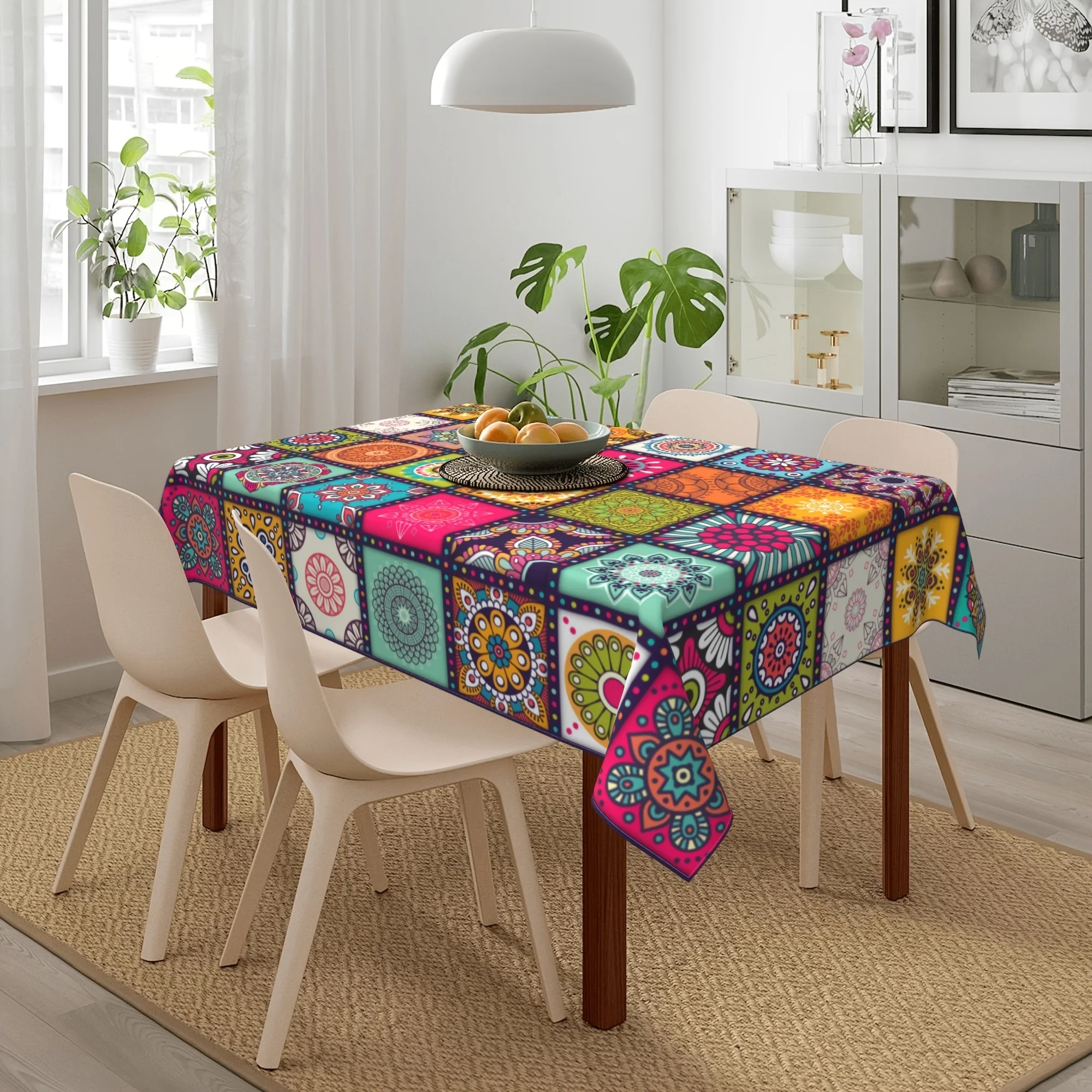 Rectangular Table Cloth Mandala Bohemian Circular Tablecloth Indian Festival Party Home Decoration