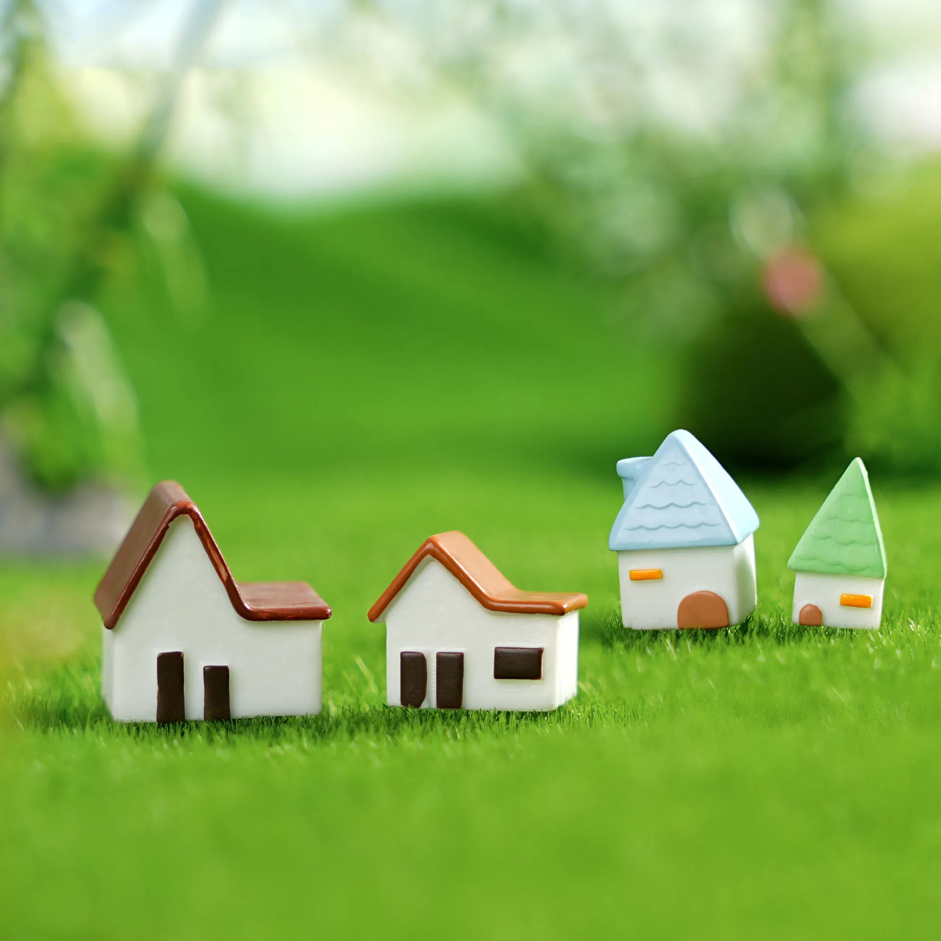 รูปสินค้า 10 PC Church House Miniature Fairy Garden บ้านตกแต่งบ้าน MINI CRAFT Micro ภูมิทัศน์ตกแต่ง DIY อุปกรณ์เสริม