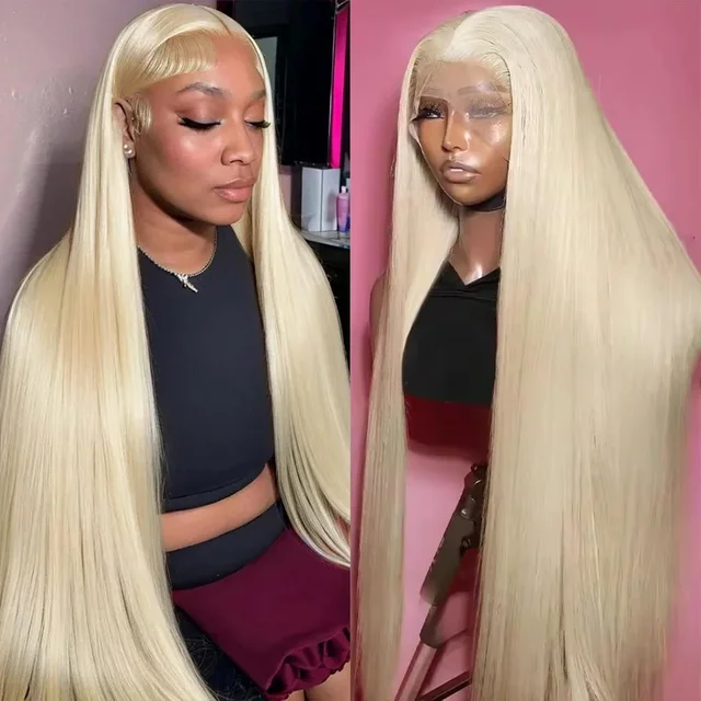 36 pouces 613 miel blond perruques droites cheveux raides dentelle frontale perruque 220 densité dentelle avant perruques de cheveux humains pour les femmes brésiliennes 1