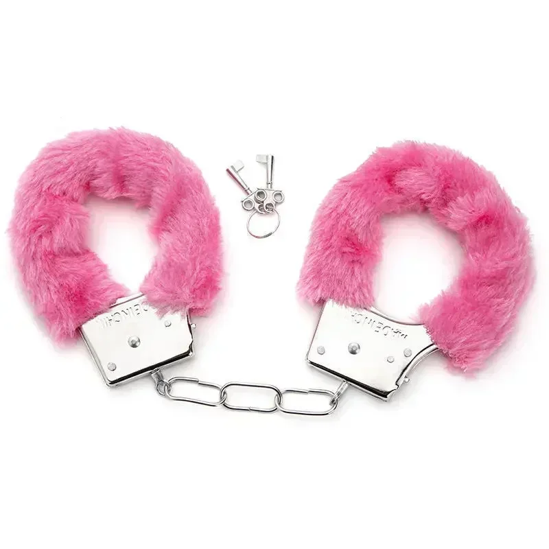 BDSM Hand Binding Sex Adult Hands Binding Toys Adjustable Metal Plush Handcuffs Binding Fetish Slave Couples Adult Game Products