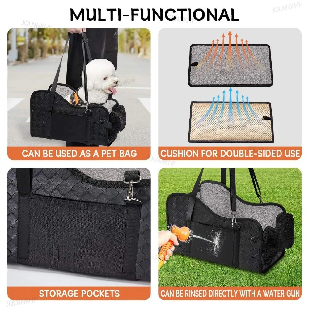 Cuccia Portatile da Auto per Cani e Gatti di Piccola Taglia, Sedile di Sicurezza per Cani da Console Centrale, Cuccia da Viaggio per Cuccioli - Image 5