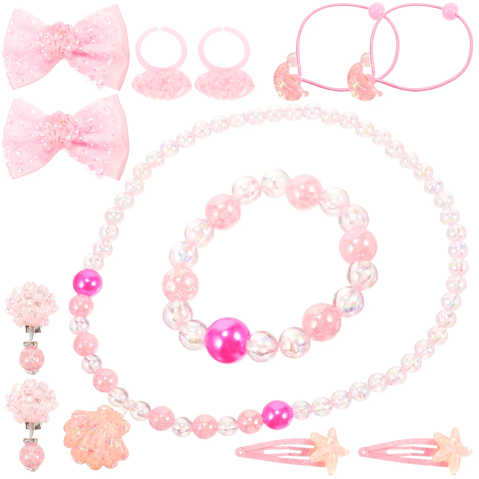 

Children's Jewelry Necklaces Princess Kids Bracelet Little Girl Plastic Gift Girls Bag Toddler for