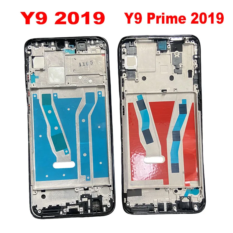 For Huawei Y9 Prime 2019 Middle Frame Front Bezel Back Housing Case Mid Plate Redplacement