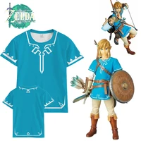 Zelda Tears of The Kingdom T-shirt Anime Cartoon Short Sleeve Cosplay Prom Dress Up Props Men Loose Breathable Clothes Tops Gift 1