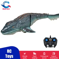 Rc Boat Fist Simulation Radio Controlled Ship Animal Wireless Electric Boat High-Speed Speedboat Mosasaurus Boat Outdoor Toy Boy 1