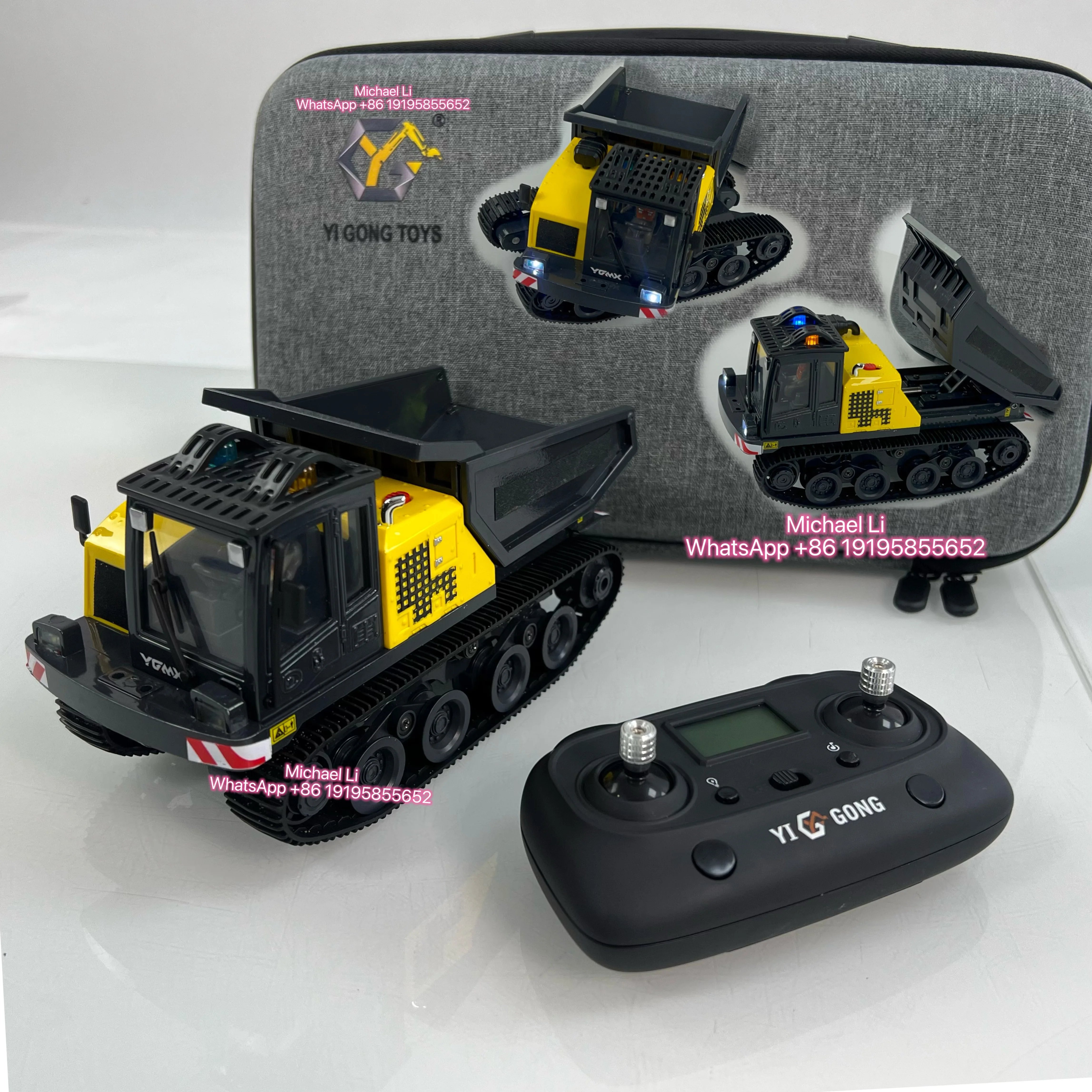 Camion benne RC 1/50 T14R Panther RTR - YIGONG, chenilles, LED, son