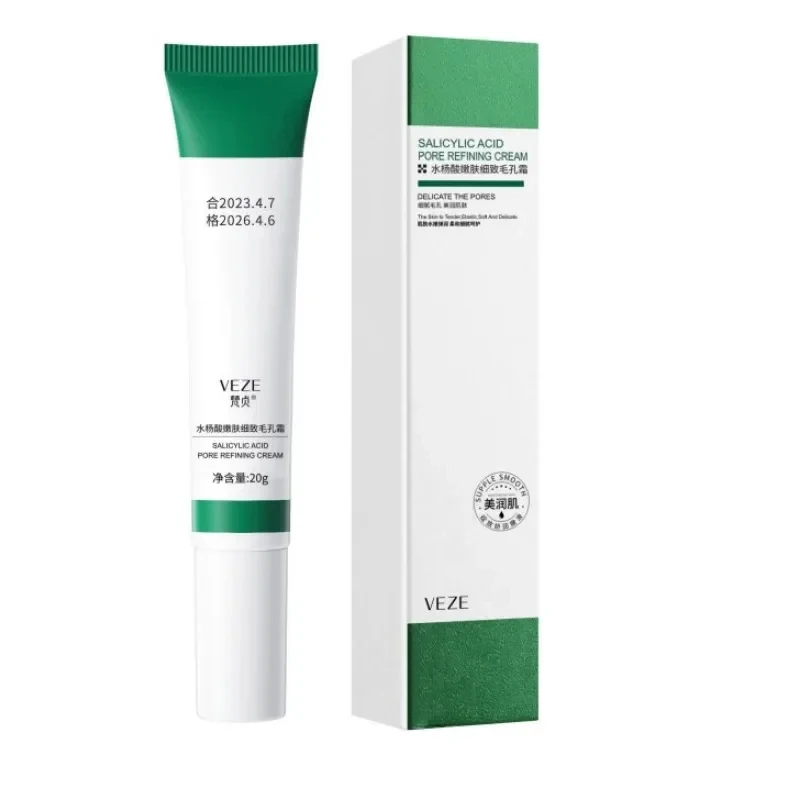 Salicylic Acid Pores Shrink Cream Refining Large Pore Improve Face Acnes Blackhead Remove Cream Anti-aging Oil Control Skin Care 6