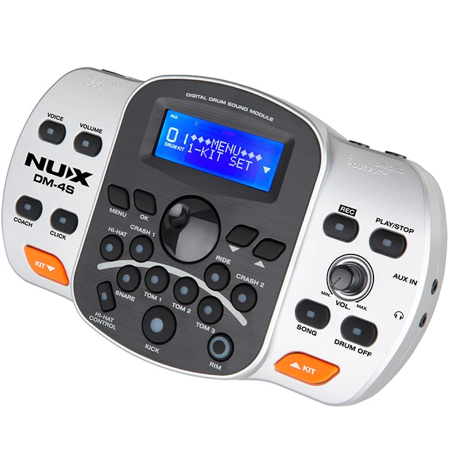 전문 NUX DM-4S 전자 드럼 키트와 스탠드 포함 심벌 악기