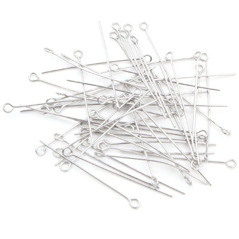 Stainless Steel Ball Pins No Fade 100pcs/Lot 20-70 mm 316 Stainless Steel Ball Pins Findings Ball Head Pins For Jewelry Making DIY Supplies Accessories