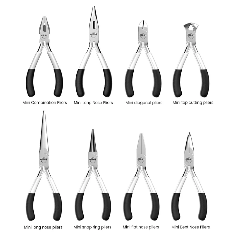 Universal Pliers AIRAJ Mini Pointed Toothless Flat Mouth Extended Needle Mouth Oblique Pliers Flat Wire Binding Set